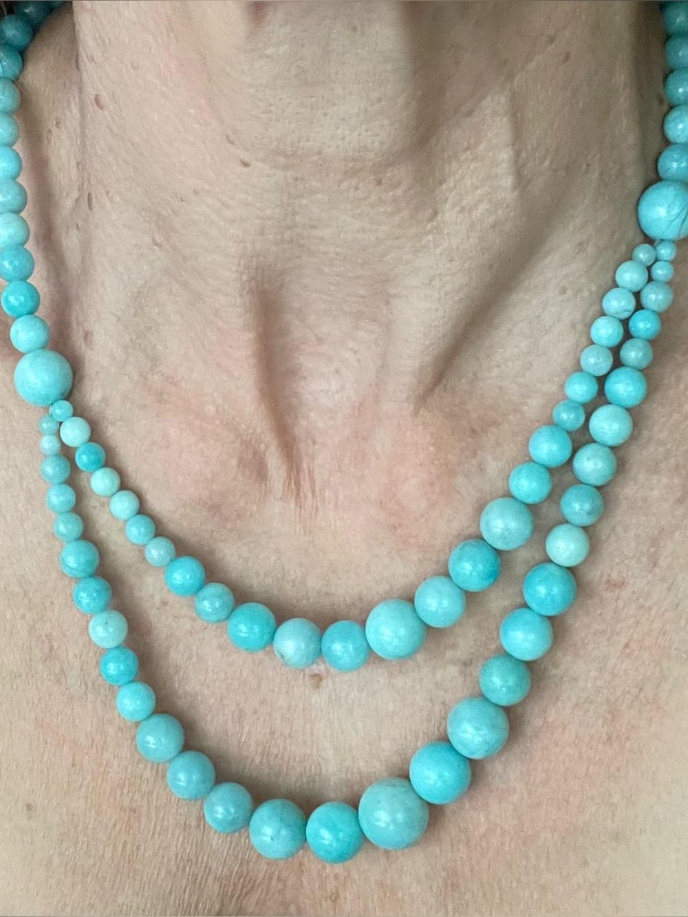 Jay King Mine Finds Peruvian Amazonite Multi Strand Necklace 21" - Picture 8 of 9